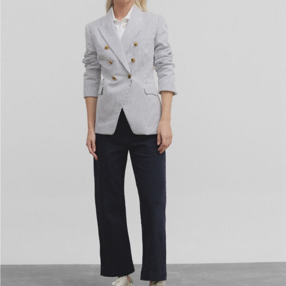 Joie Striped Double-Breasted Blazer | NWT | Size Large